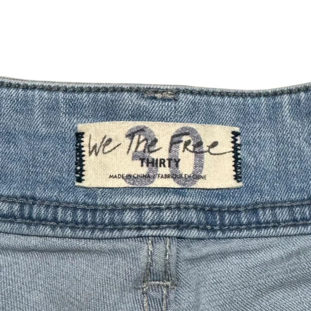 Free People Raw Hem‎ Light Wash Skinny Jeans Women's 30 (Fits 29x26.5)